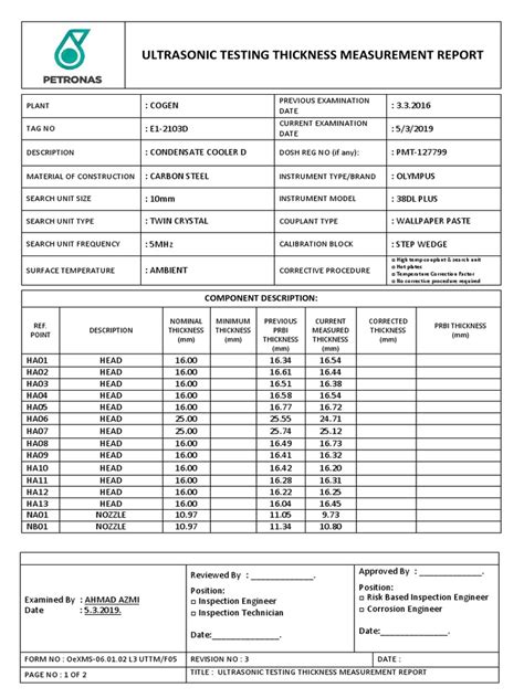 high temperature ultrasonic thickness measurement|ultrasonic thickness measurement report pdf.